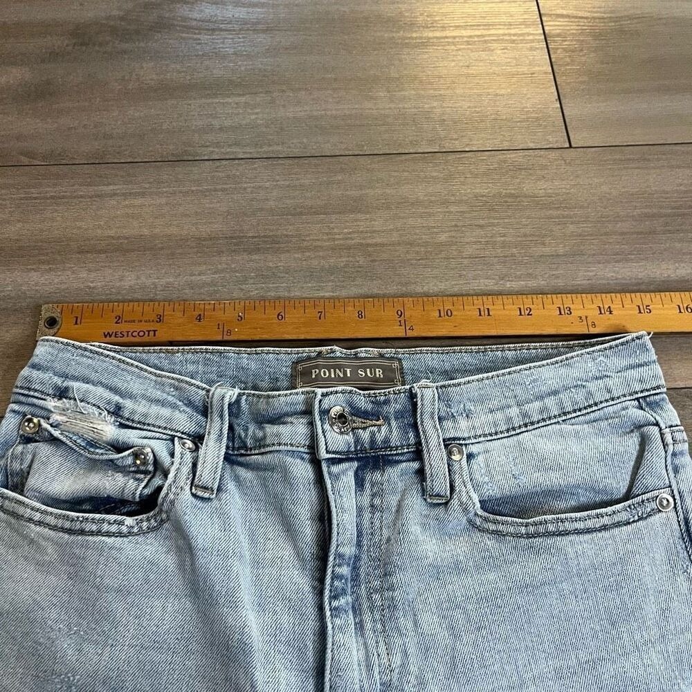 Point Sur by J Crew High Rise Slim Boyfriend Distressed Jean Women 28 - Picture 4 of 6